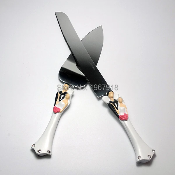 Бесплатная доставка набор ножей для свадебных тортов невесты и жениха свадебные