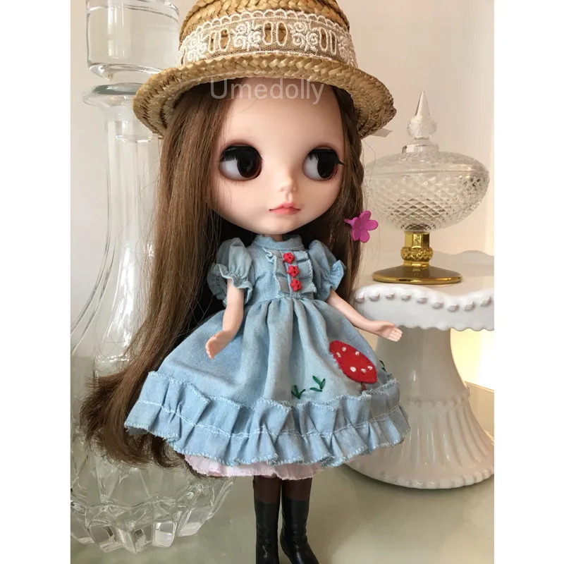 1 шт. милое синее платье для ледяного блита лички кукла Azone одежда наряды