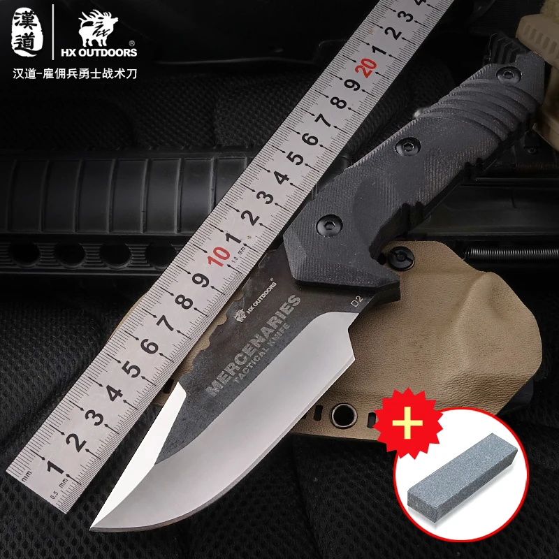 Охотничий нож HX охотничий тактический прямой D2|knife outdoor|straight knifed2 blade knife |