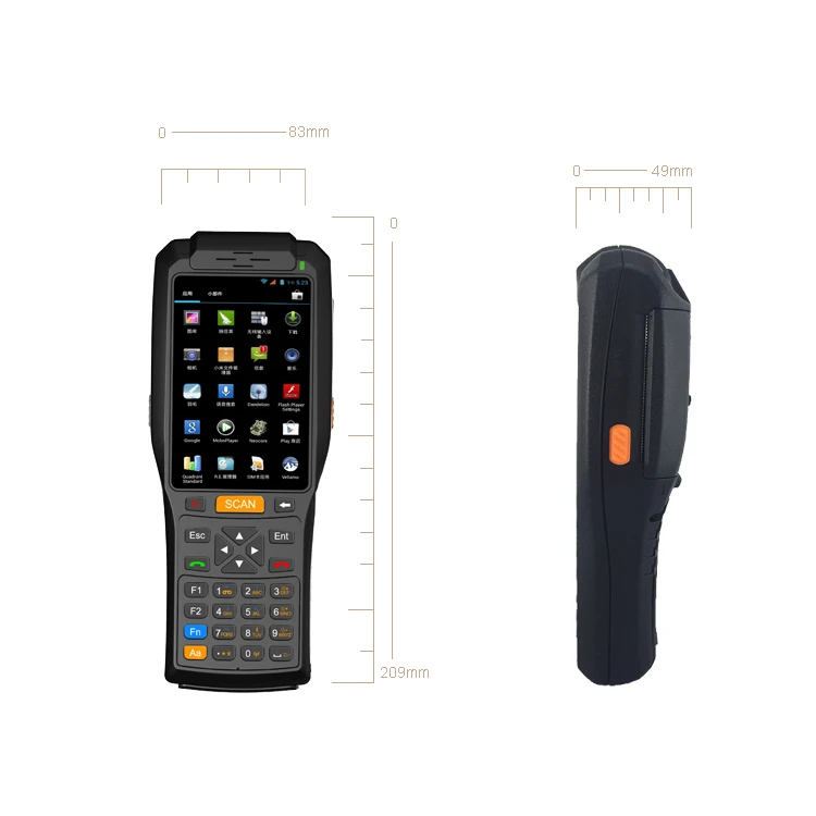 Android 5,1 ручной сканер штрих-кода с со встроенным принтером PDA3506