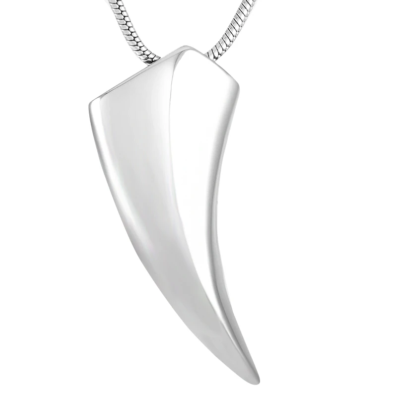 IJD9315 Polishing Ivory Pendant with Screw Cremation Jewelry Engravable Pet Memorial Urn Necklace Ash Holder For Men | Украшения и