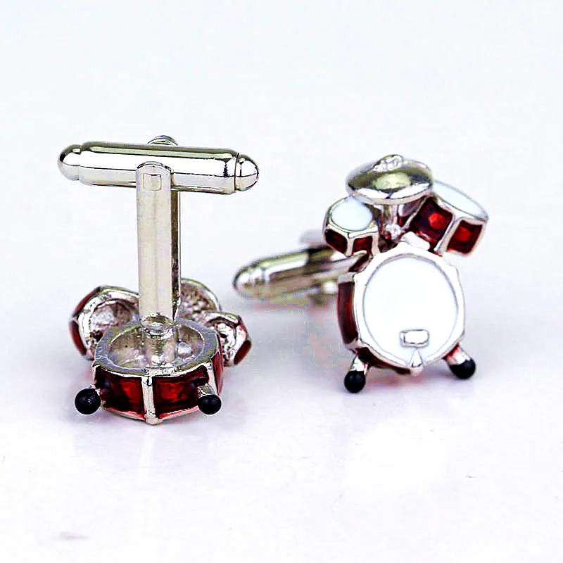Creative Jewelry Musical instruments Drum Set Cufflinks for Men's Shirt Cuff Link Female Male Buttons Pins |