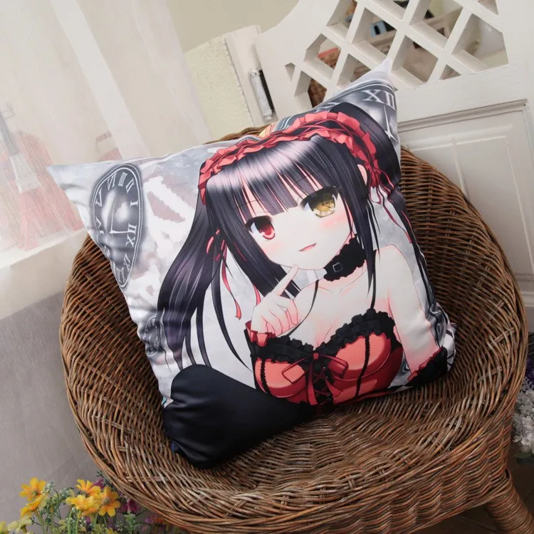Японские Аниме подушки Date A Live tokisaki kurumi Наволочка 50 см x 50 см две стороны печатных