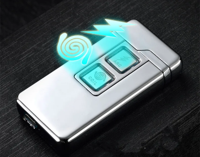 USB дуговые зажигалки зарядка ветрозащитная плазменная плита провод и ПЛАЗМА двухсторонняя креативная курительная зажигалка