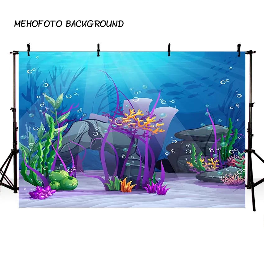 MEHOFOTO маленькая Русалочка под морской кроватью Caslte кораллы Ариэль принцесса фотографии фоны для детской вечеринки день рождения фото фон