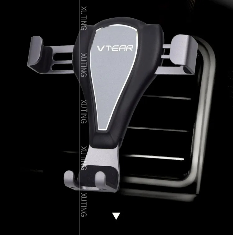 Vtear, универсальный автомобильный держатель для телефона, крепление для смартфона, авто-замок, регулируемый телефонный гравитационный кронштейн, поддерживающие аксессуары, автомобильный стиль