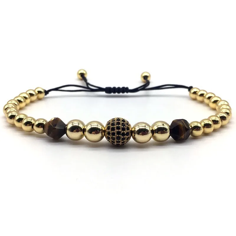2020 New Punk Helmet Head Mens Bracelets Trendy Handmade Weave Crown Charm Bracelet Men Women Pave CZ Adjustable Jewelry Gift | Украшения и