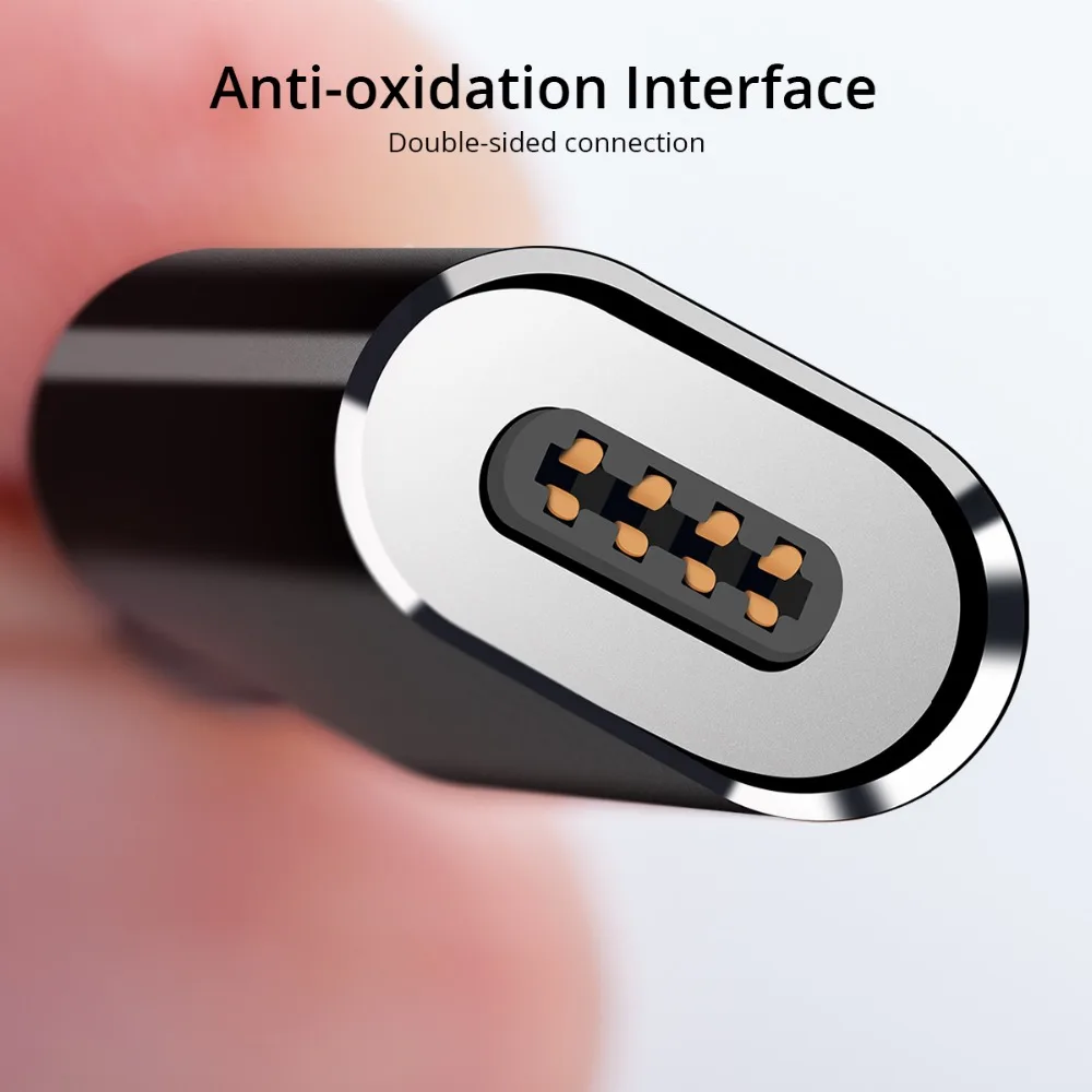 FONKEN 2 in 1 Type-C Cable Magnetic Micro USB Magnet 2.4A LED Fast Charging Sync Data Cord for Mobile Phone | Мобильные телефоны и