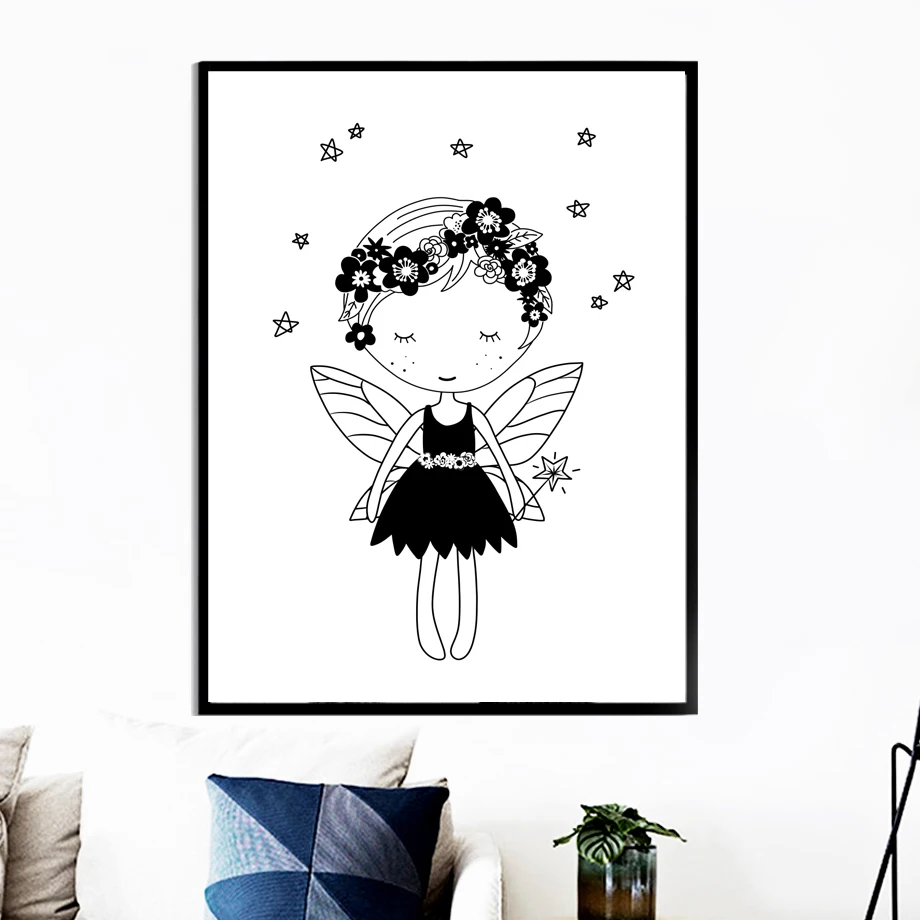 Маленький принц сказочный скандинавский постер с принтом настенная живопись на