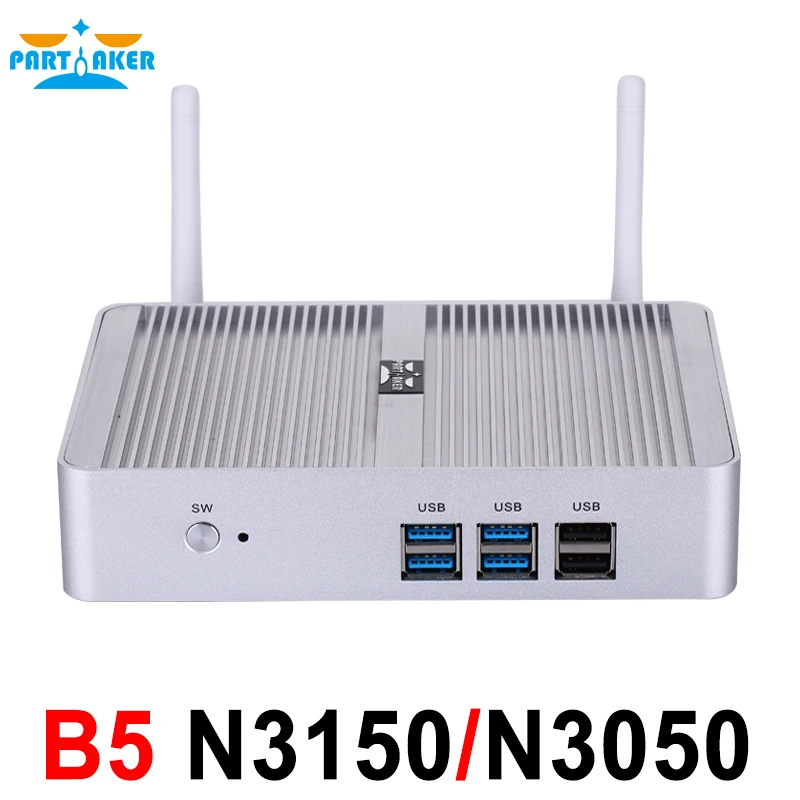 Причастником B5 Мини ПК двухъядерный 2 Ethernet LAN маршрутизатор брандмауэр Intel Celeron N3150 N3050 pfSense безвентиляторный