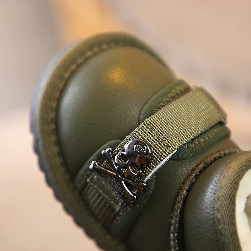 IXG/детские зимние ботинки водонепроницаемые ботильоны с металлическим