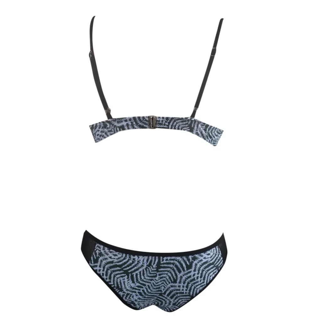 Женский купальник бикини с принтом SAGACE Раздельный на бретельках эффектом пуш ап