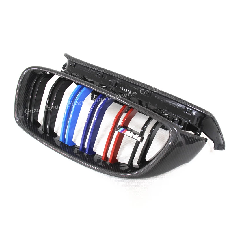 Для-BMW F32/F33/F36/ F80/ F82/ F83 2014-2016 двойная планка передняя решетка из углеродного