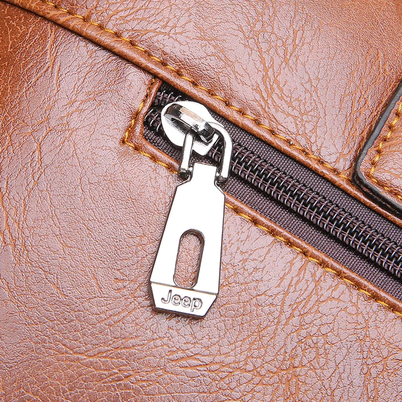 Мужской модный портфель jeep buluo, цвет хаки, сумка для документов, портфель для ноутбука 13", с плечевым ремнем, кожаная сумка, модель 6015, все сезоны