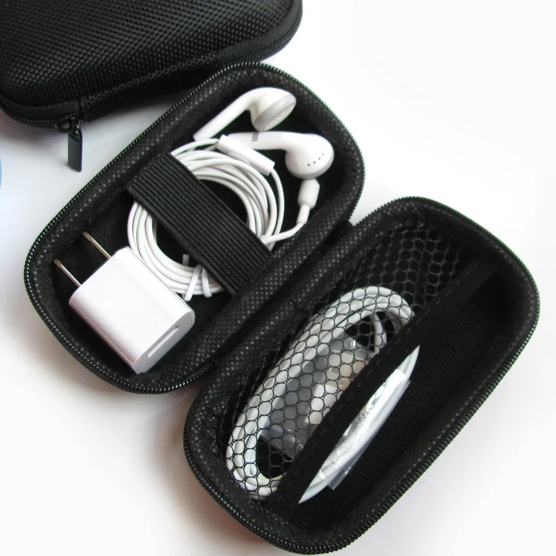 Красочная сумка для наушников на молнии защиты наушников/usb кабель органайзер