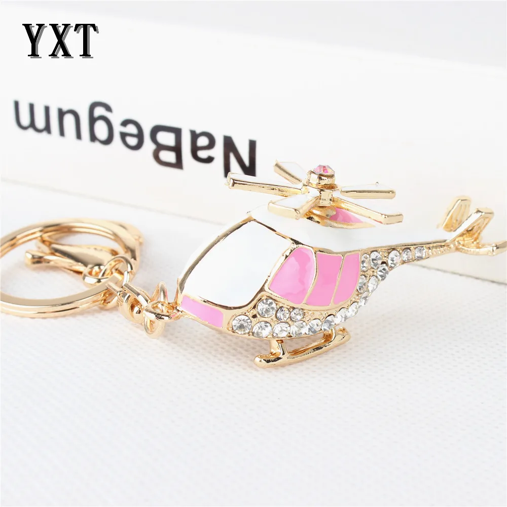 Модный розовый самолетик подвеска вертолет милый кристаллический кошелек