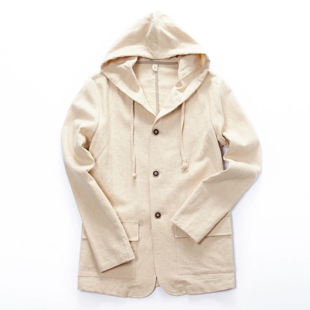 2018 осень и зима новое поступление чистые льняные куртки мужские брендовые
