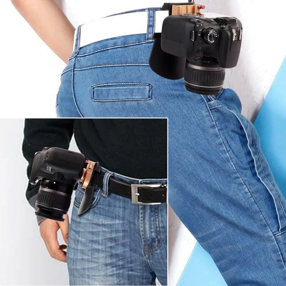 Travor Camera Belt Holster Clip Waist Holder PE + ABS Metal Quick Release Plate for 1/4'' Pro DSLR Video cameras | Электроника