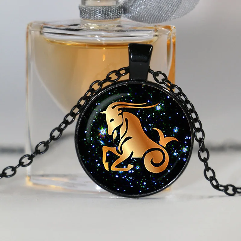 Подвеска в виде Козерога из черного стекла колье с козераром украшения подарок