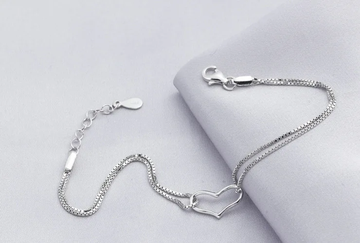 Женские браслеты с застежкой-лобстером посеребренные браслеты-цепочки
