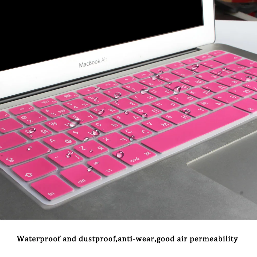 Мягкая силиконовая клавиатура для Apple Macbook Air Pro retina 13, 15, 17 дюймов, защитная клавиатура, наклейки