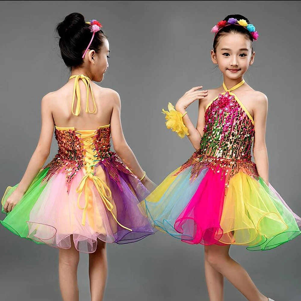 Бальное платье с блестками для девочек| |