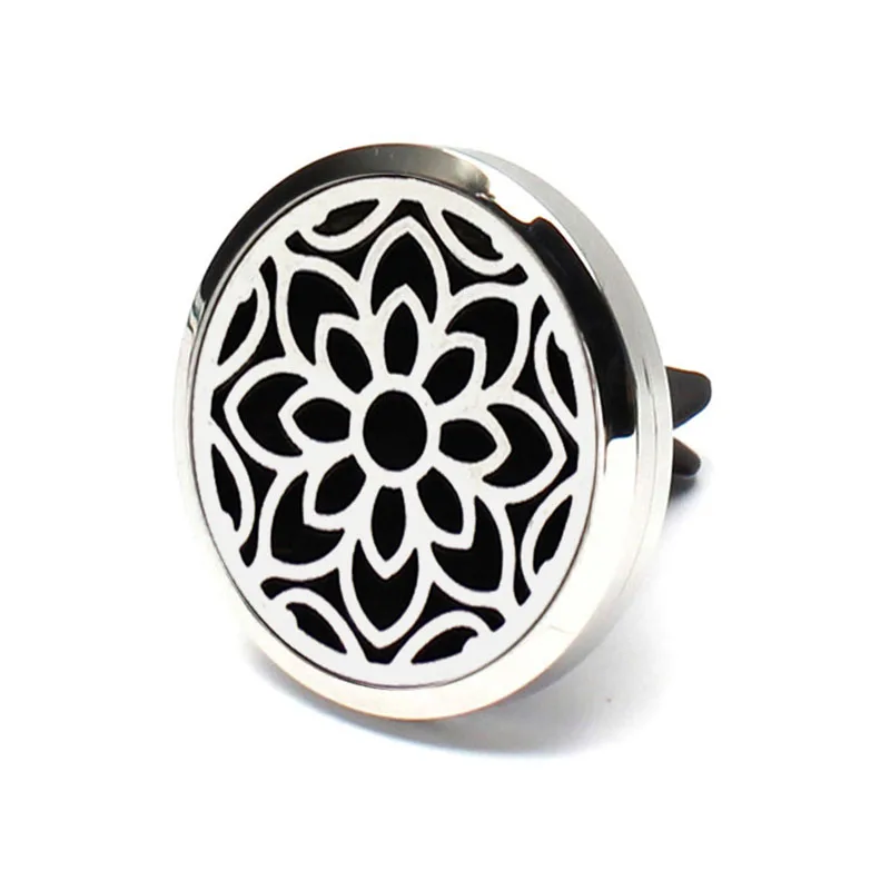 Цветочный узор 38 мм Φ 316L нержавеющая сталь ароматехрапии духи медальон|clip