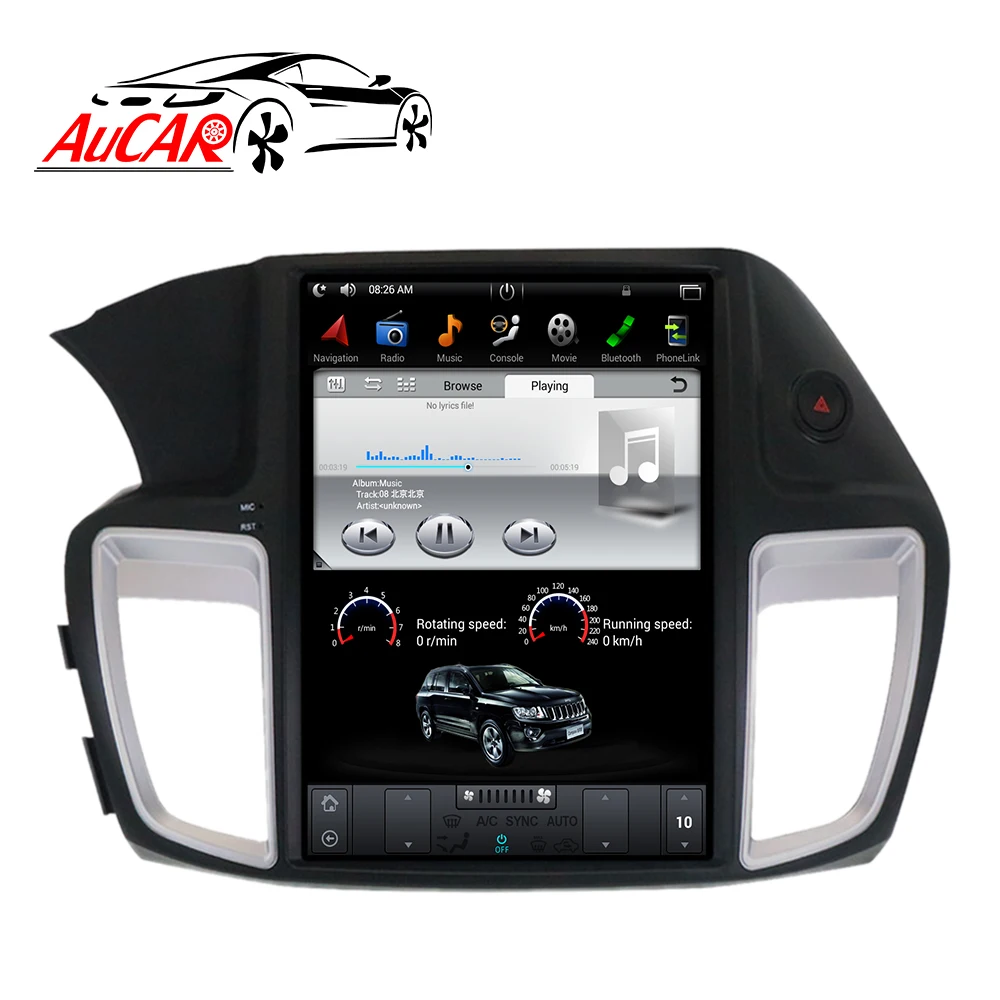 

Aucar Tesla Style 2 din car radio gps navigation for Honda Accord 2013-2017 Android 8.1 autorado multimidia cassette player