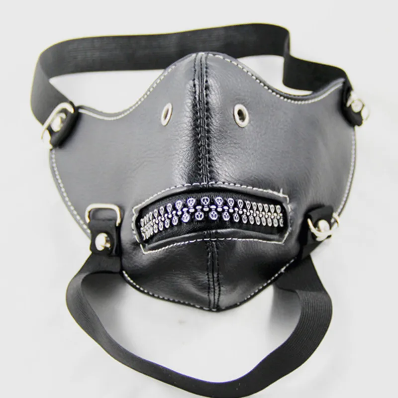 Маска для лица в стиле панк рок Кожаная маска хип хоп Хэллоуина|Аксессуары