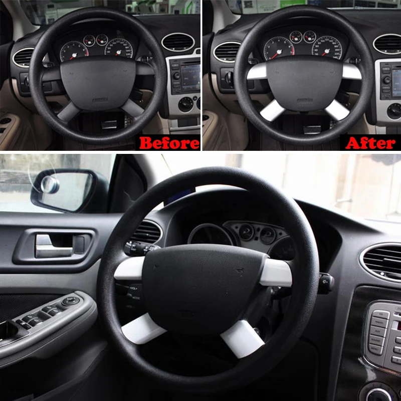 Чехол на руль для Ford Focus Mk2 хромированная панель 4 шт.|garnish|2007 ford focus steering wheelfocus mk2 chrome