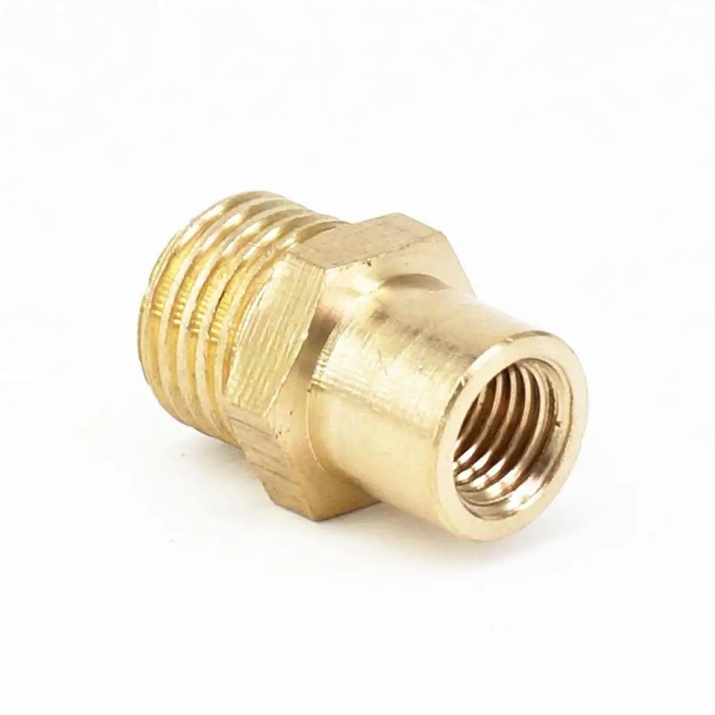 Латунный редуктор с шестигранной головкой M8x1mm гнездо на 1/4 "BSP наружная резьба
