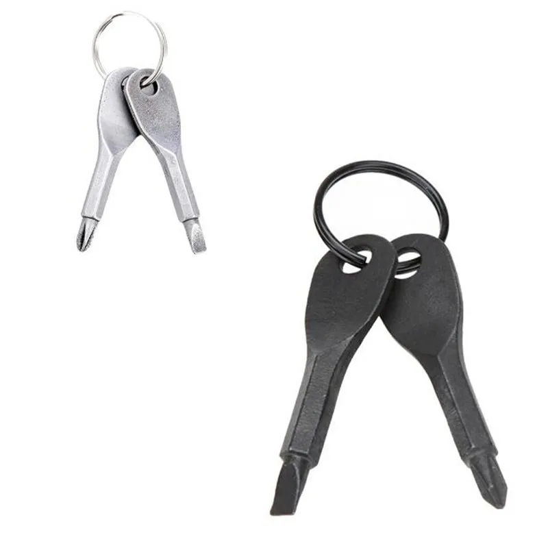 Selection 2 Keys Stainless Keychain Pocket Tool Screwdriver Set EDC Outdoor Multifunction | Украшения и аксессуары