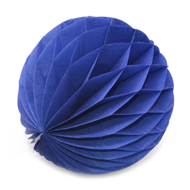 royal blue 5 шт. 2 ''4'' 6 ''8'' тканевый мяч с бумажными сотами украшения на день Рождения Вечеринка Детский Душ Свадебный юбилей дома Рождественские принадлежности - Цвет: royal blue