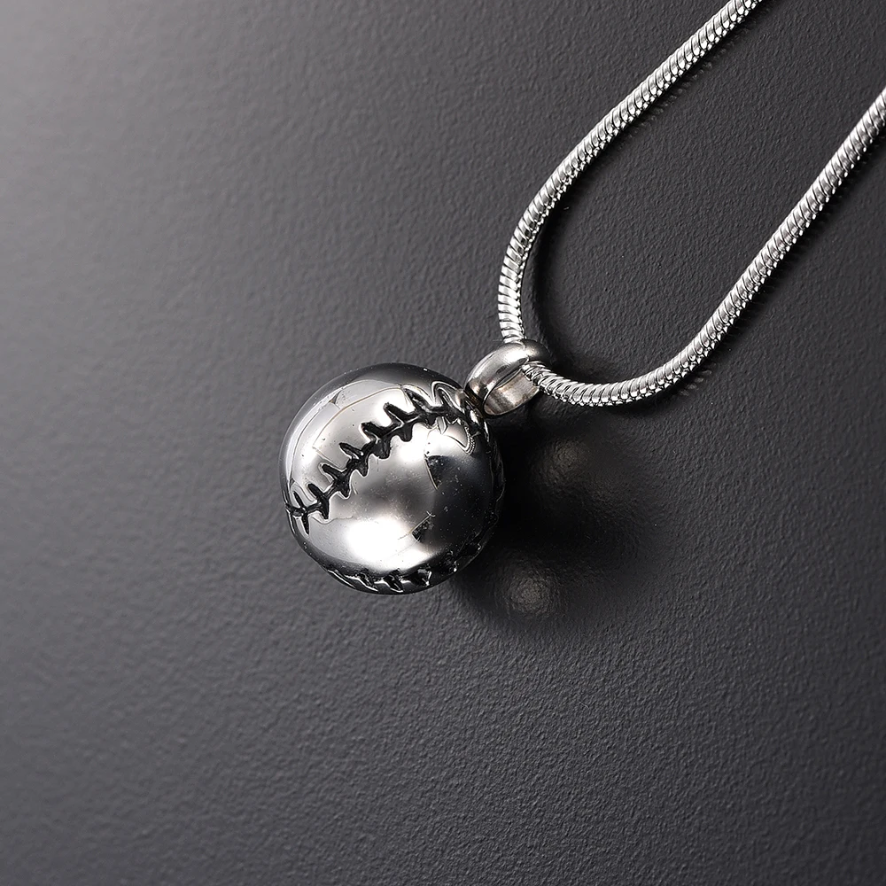 Baseball With Engravable cremation jewelry lockets to hold ashes Pendant For Pet/Human Ashes Memorial Ash Keepsake | Украшения и