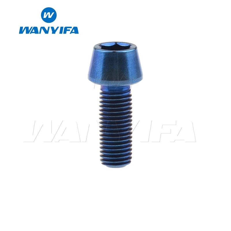 Wanyifa M5x9 15, 16, 18, 20, 25 30 35, 40 45 50 55 60 мм шестигранный ключ конической головкой Винт с титановым болтом для Велосипедный вынос руля