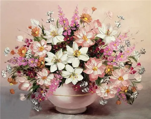 Алмазная вышивка huacan Flowers полная круглая картина Стразы 5D Сделай Сам алмазная живопись крест стежка-Маргаритка рукоделие - Цвет: MH422