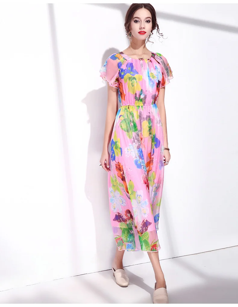 Женское платье Цветочный принт работу бизнес случайные партии Vestidos/Бесплатная