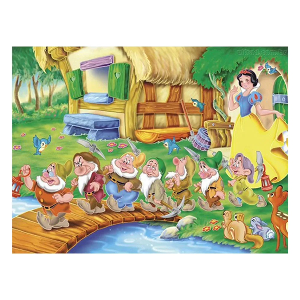 5d алмазная картина Diy Алмазная вышивка мультфильм семь гномов и белоснежка