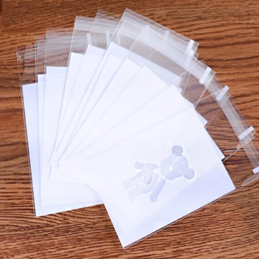 100 шт./лот 7*10 см милый мультяшный медведь прозрачный самоклеящийся Подарочный