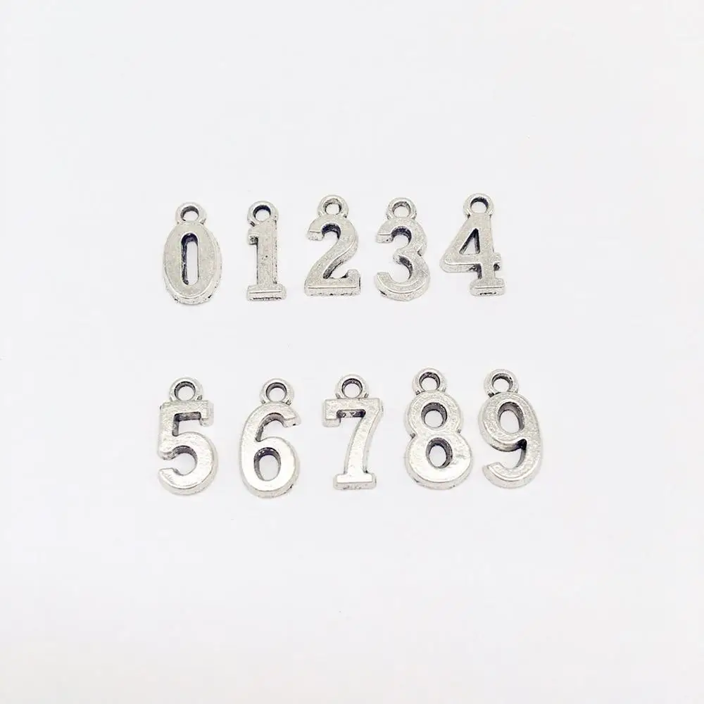 Высокое качество микс 30 шт цифровые 0 9 амулеты Подвески подходят DIY ручной работы