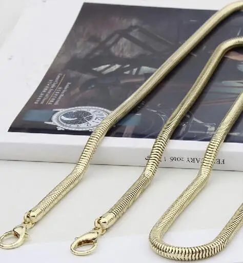 Light gold IMIDO большая акция 120 см аксессуары для сумок с металлической цепочкой на ремне через плечо маленькая сумка-мессенджер с ручками Золото Серебро STP067 - Цвет: Light gold
