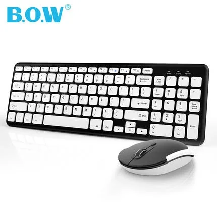 Беспроводная клавиатура и мышь BOW HW156C Slim 2 4 ГГц комплект для настольного ПК