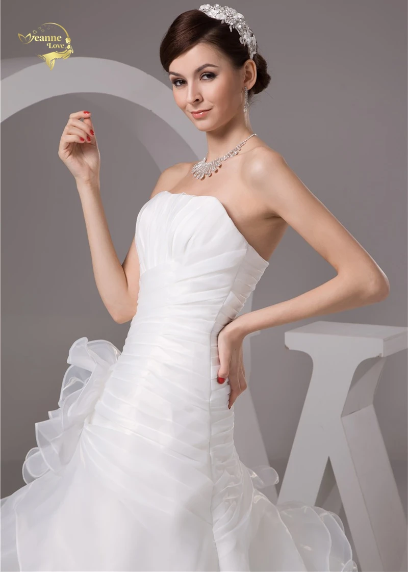 2021 белого цвета и слоновой кости роскошные Vestido De Noiva Robe Mariage свадебное платье