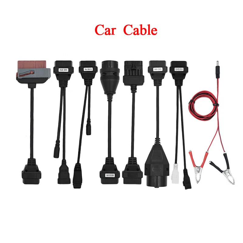 Car Cable Грузовик Кабели CDP Pro OBD2 Автомобильный Кабель грузовых автомобилей диагностический инструмент соединительный кабель Полный комплект 8 шт. кабели для грузовиков для TCS CDP PLUS - Цвет: Car Cable