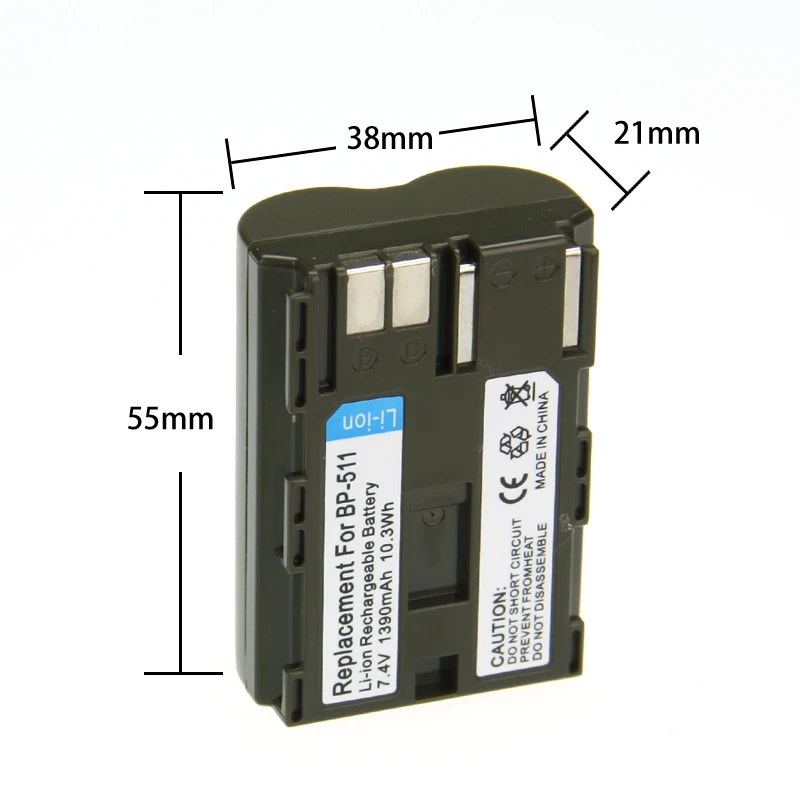 Digital Boy 7.4V 1390mAh 2pcs/lot BP-511 BP 511 Camera LI-ION Battery For Canon 10D 20D 20Da 300D 30D 5D 60D Z1 | Электроника