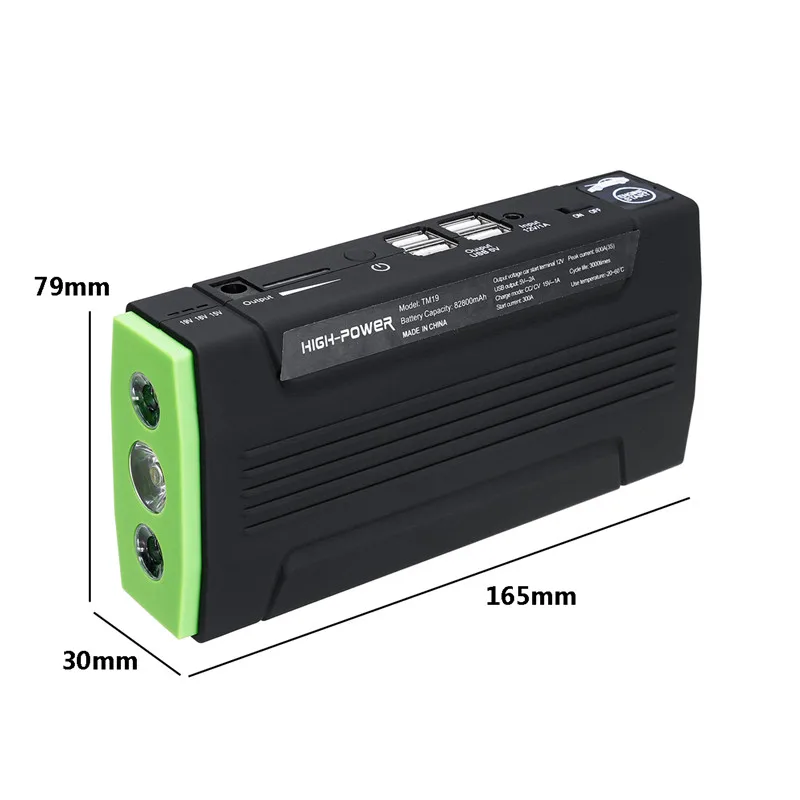 Audew мульти-Функция Портативный 12V автомобиль скачок стартер 600APeak 82800 мА/ч, Батарея усилитель Мощность для автомобиля, Зарядное устройство 4 USB Порты и разъёмы