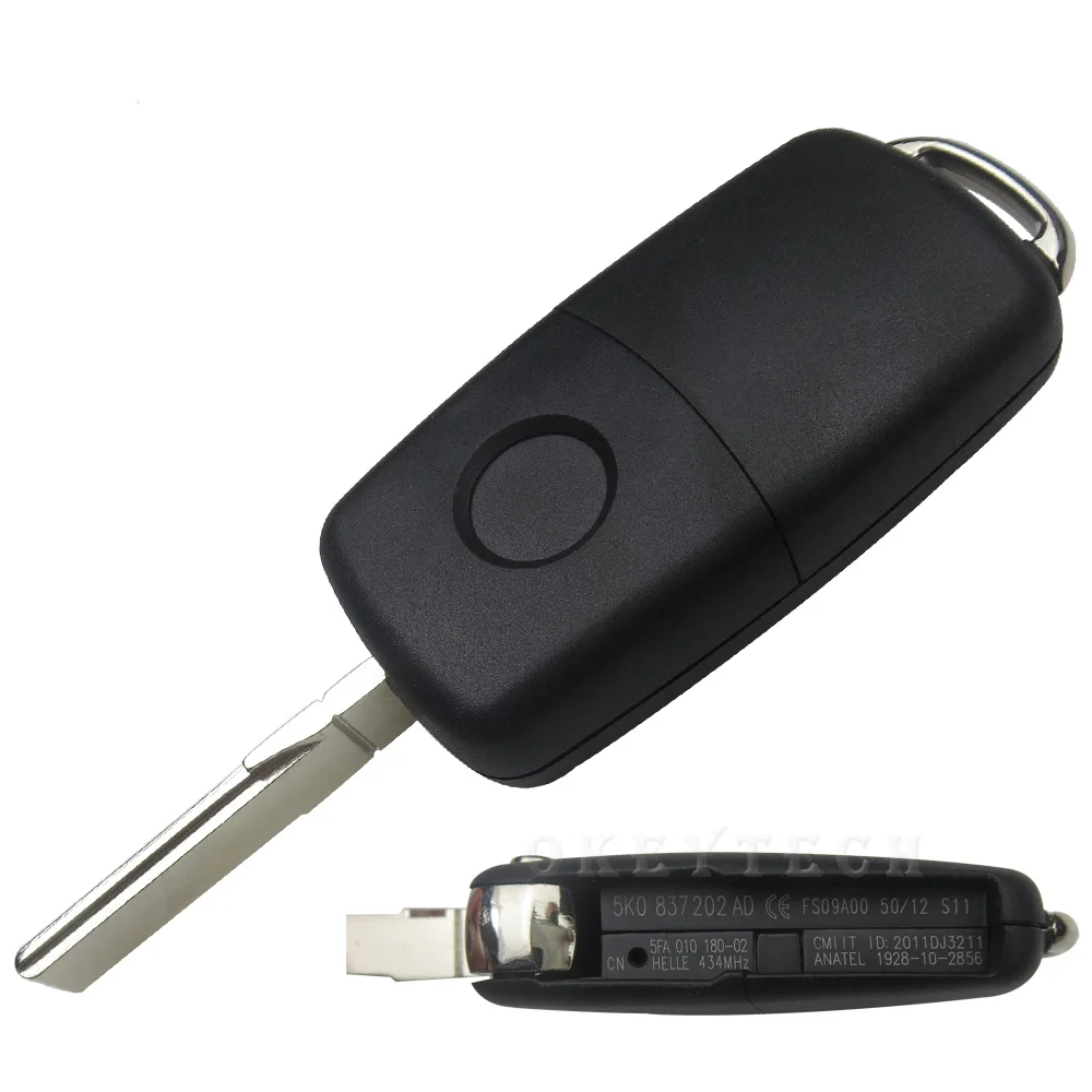 Чехол для автомобильного ключа OkeyTech откидной дистанционный Volkswagen VW Jetta Golf Passat Beetle
