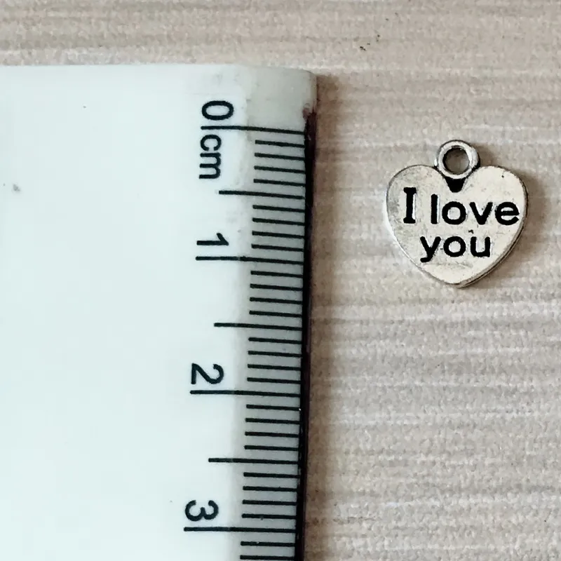 20 шт. богемные маленькие Очаровательные Подвески в форме сердца I Love You из
