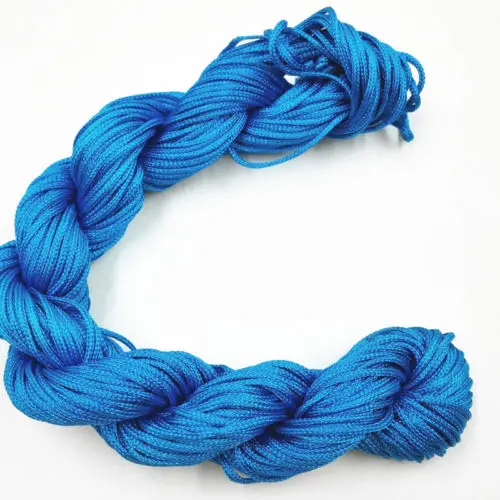 Light blue LNRRABC новые ювелирные изделия нить плетеная веревка DIY 29 цветов для китайский узел, браслет ювелирных изделий нейлоновый шнур 1 мм* 26 м - Цвет: Light blue