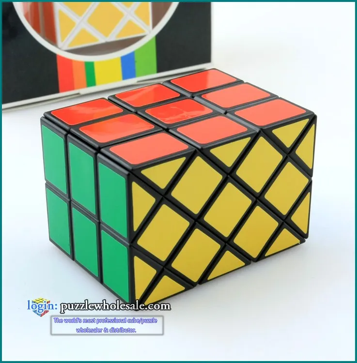 Длинный Чехол Diansheng из кирпича 3x3x3, Магический кубик, древний Двойной кубик с рыбками, скоростные Кубики-головоломки, развивающая игрушка, специальные игрушки - Цвет: black